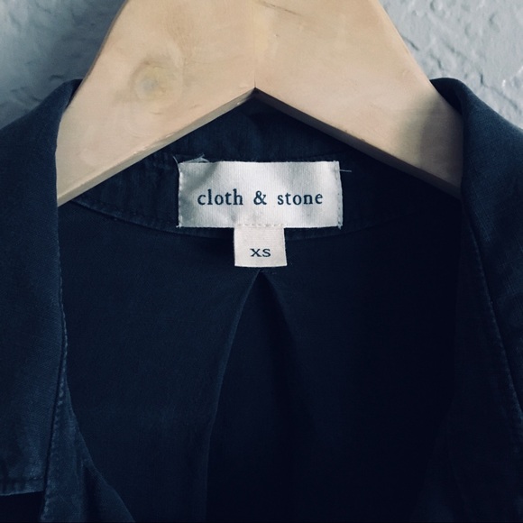 Cloth & Stone Long sleeve button up  charcoal gray - Picture 3 of 13